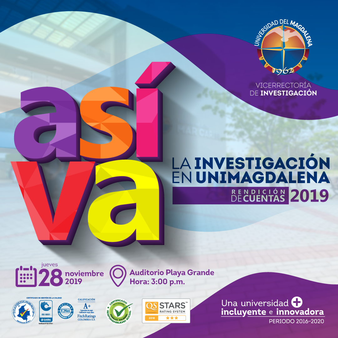 Anuncio de rendición de cuentas de vicerrectoría de investigación 2019